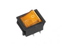 Выключатель желтый 16А 250V, 20A 125V (4-х контакт.) клавишный